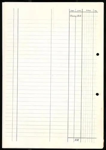 Rechnung Magdeburg 1940, Werksansicht der Textilwarengrosshandlung Heirnich Mittag