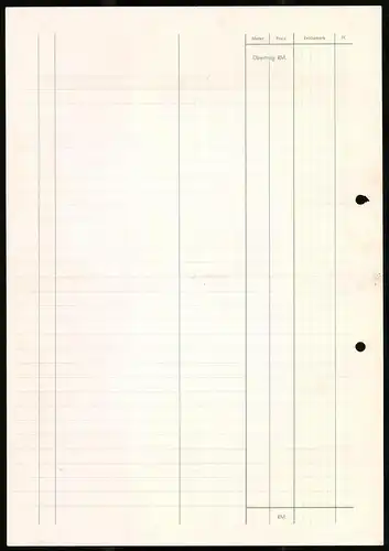 Rechnung Magdeburg 1940, Heinrich Mittag, Textilwarengrosshandel, Werksgebäude