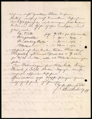 Rechnung Reichenbach 1916, Cigarren-Fabrik Wilhelm Pfaffe, Verkaufshäuser