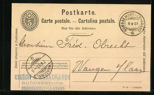 Lithographie Neuchatel, Ph. Suchard, Fabrique de Chocolat