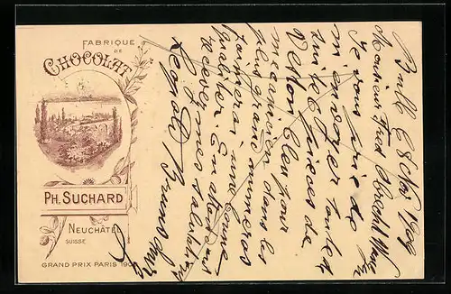 AK Neuchatel, Fabrique de Chocolat Ph. Suchard, Panorama