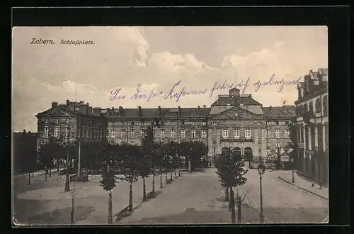 AK Zabern, Blick auf den Schlossplatz