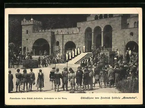 AK Heidenheim /Brenz, Naturtheater, Schlussszene von Genoveva