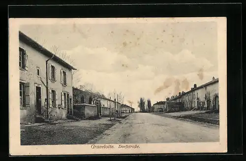 AK Gravelotte, Blick auf die Dorfstrasse