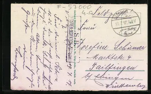 AK Metz, Kaiser-Wilhelm-Ring mit Passanten