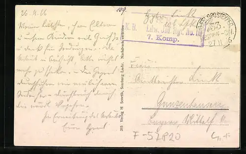 AK Lützelburg, Panoramablick auf den Ort