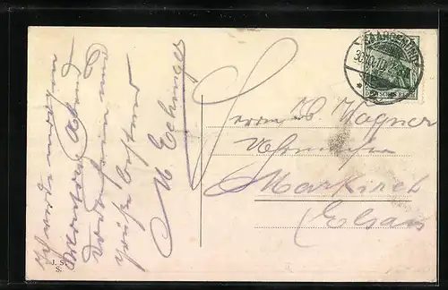 AK Saargemünd, Blick von der Brücke in die Neunkircherstrasse