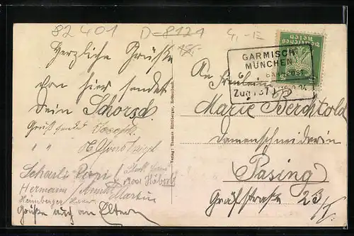 AK Rottenbuch, Strassenpartie mit Kirchturm