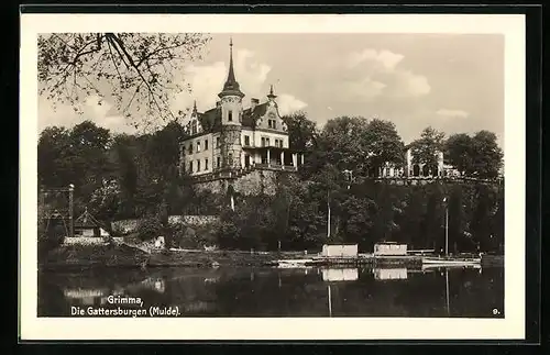 AK Grimma, Die Gattersburgen (Mulde)