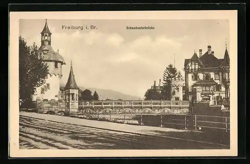 AK Freiburg i. Br., Schwabentorbrücke