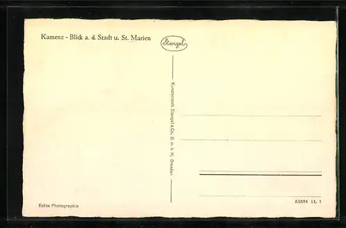 AK Kamenz, Blick auf die Stadt und St. Marien