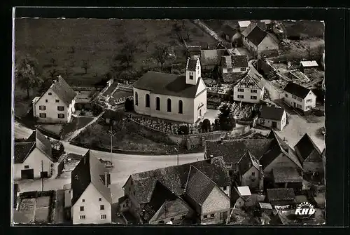 AK Friedlingen, Kirche aus der Vogelschau