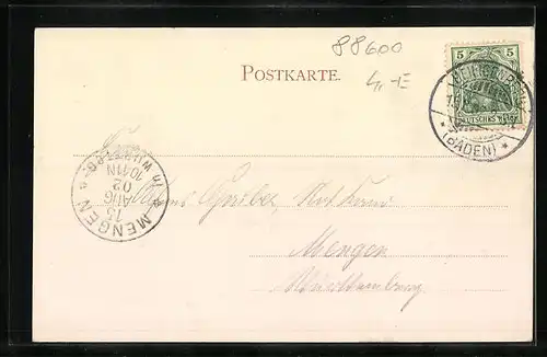 AK Heiligenberg, Blick zum Schloss