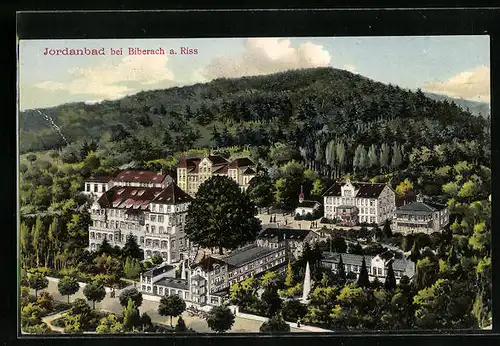 AK Jordanbad, Ortsansicht von oben mit Hügel