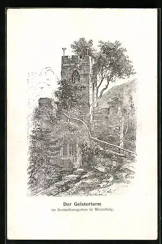 AK Weinsberg, Geisterturm im Klostergarten