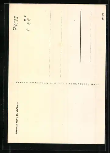 Künstler-AK Schwäbisch Hall, Der Sulfersteg