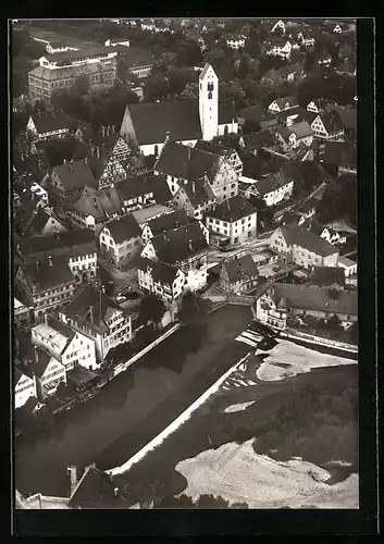 AK Riedlingen /Wttbg., Fliegeraufnahme mit Kirche