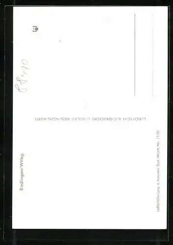 AK Riedlingen /Wttbg., Fliegeraufnahme mit Kirche