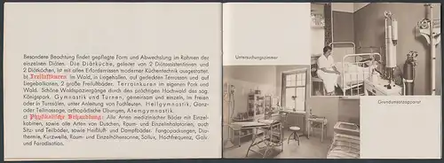 Vertreterkarte Dresden, Dr. Weidners Sanatorium am Königspark, Parkansicht, Halle, Bibliothek, Musikzimmer, Speisesaal