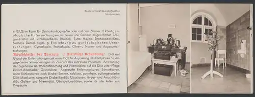 Vertreterkarte Dresdem Dr. Weidners Sanatorium am Königspark, Laboratorium I, Elektroradiographie, Röntgenzimmer, Halle