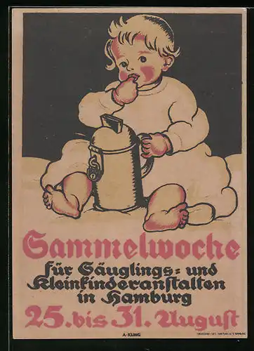 Vertreterkarte Hamburg, Sammelwoche für Säuglinge und Kleinkinderanstalten