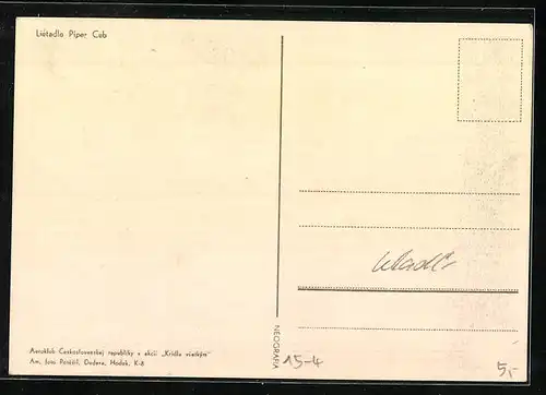 AK Letadlo Piper Cub, Flugzeug