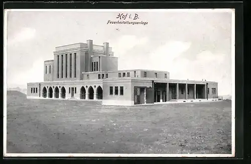 AK Hof i. B., Feuerbestattungsanlage, Krematorium