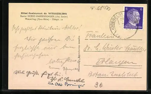 AK Wesserling, Hotel-Restaurant de Wesserling