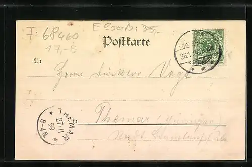 AK Lutterbach, Restaurant Lienemann, Strassenpartie