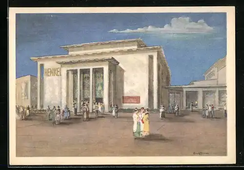 AK Düsseldorf, Grosse Reichs-Ausstellung Schaffendes Volk 1937, Henkel-Haus