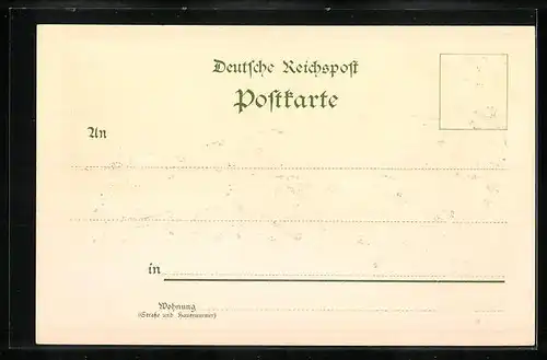 Lithographie Leipzig, Sächsisch Thüringische Ausstellung 1897, Ausrufer mit Glocke, Gasthof, Gemeindehaus, Schmiede