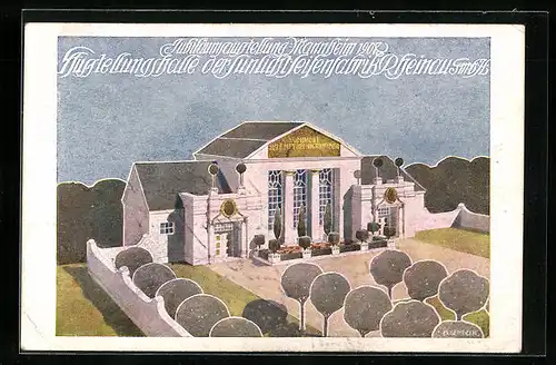 AK Mannheim, Jubiläums-Ausstellung 1907, Ausstellungshalle der Sunlicht Seifenfabrik