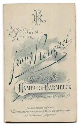 Fotografie Franz Rompel, Hamburg-Barmbeck, Hamburgerstr. 53, Portrait blonder charmanter Mann im Jackett