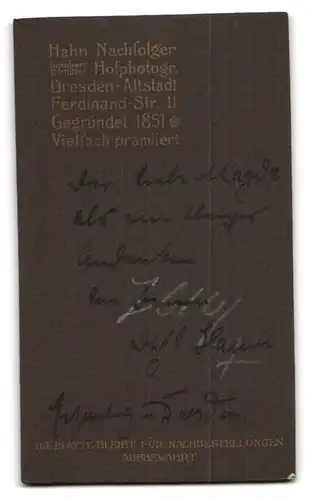 Fotografie Hahn Nachf., Dresden-A., Ferdinandstr. 11, Portrait bildschönes Mädchen mit grosser Haarschleife