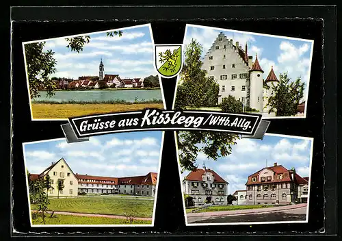 AK Kisslegg / Württ., Gebäudeansichten, Wappen