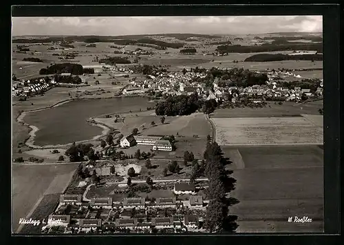 AK Kisslegg / Allgäu, Totalansicht, Luftaufnahme