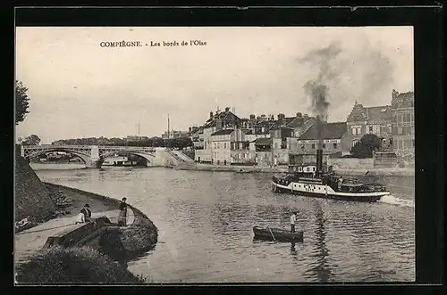 AK Compiègne, les bords de l'Oise
