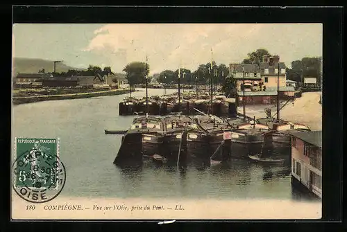 AK Compiègne, Vue sur l'Oise, prise du Pont