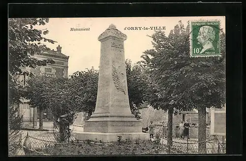 AK Orry-la-Ville, le Monument