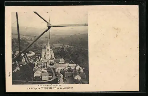 AK Thiescourt, le Village, vu en Aéroplane