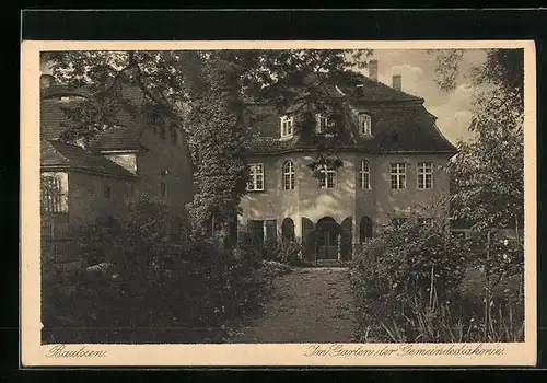 AK Bautzen, im Garten der Gemeindediakonie