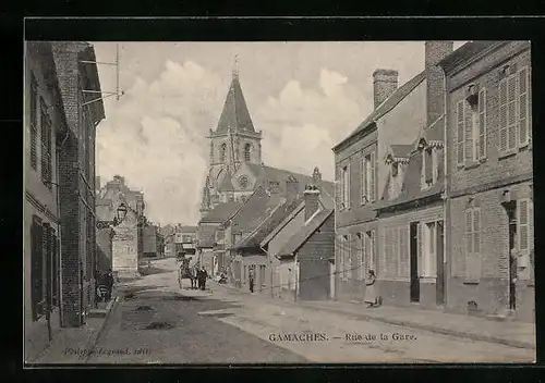 AK Gamaches, Rue de la gare, l`Eglise