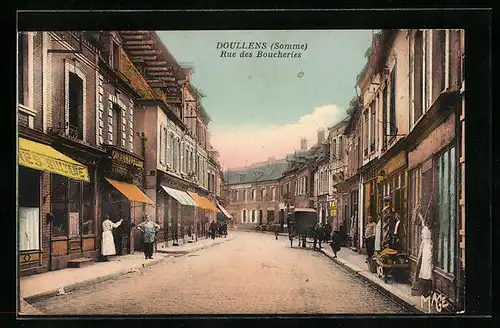 AK Doullens, Rue des Boucherie