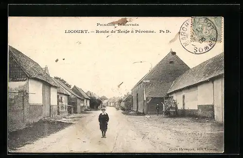 AK Licourt, Route de Nesle a Peronne