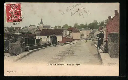 AK Ailly-sur-Somme, Rue du Pont