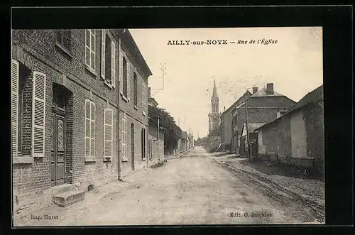 AK Ailly-sur-Noye, Rue de L`Eglise