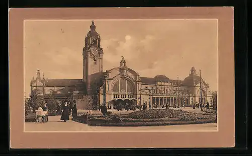 AK Wiesbaden, Blick auf den hauptbahnhof