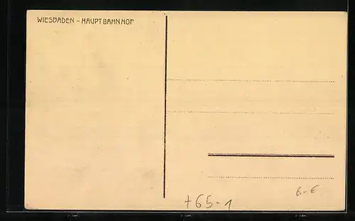AK Wiesbaden, Blick auf den hauptbahnhof