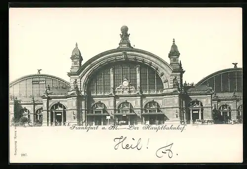 AK Frankfurt am Main, Fassade des Hauptbahnhof