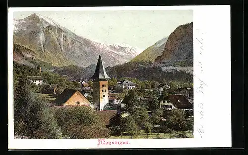 AK Meyringen, Blick auf die Kirche im Ort